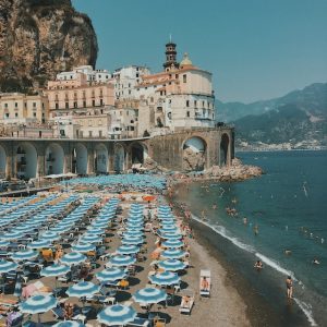 Het strand van Positano