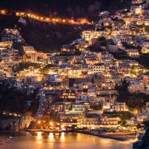 Positano in de nacht