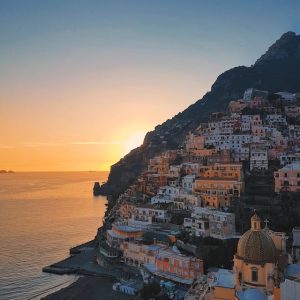 Zonsondergang in Positano